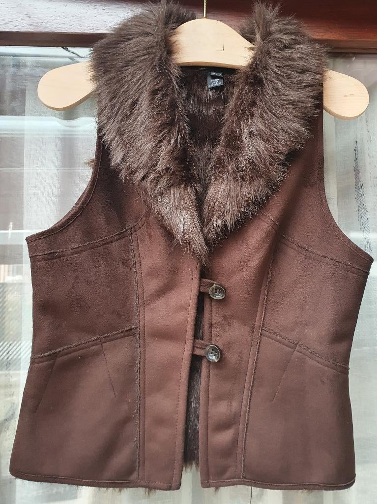 Donker bruine bodywarmer/vestje van Mango maat S, Kleding | Dames, Bodywarmers, Mango, Bruin, Ophalen of Verzenden, Maat 36 (S)