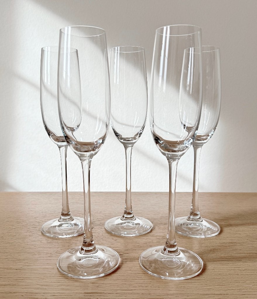 Nachtmann champagneglazen in kristal / Set van 5 / NIEUW, Ophalen of Verzenden