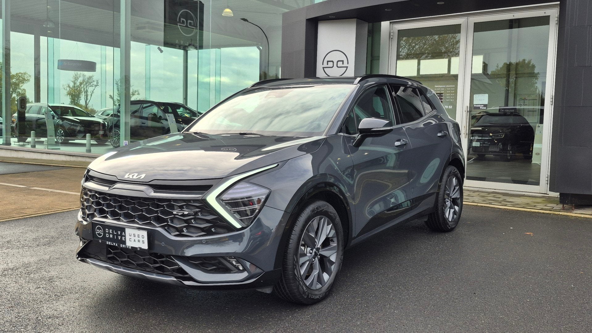 Kia Sportage 1.6 T-GDI HEV GT LINE  garantie 5 ans, Autos, Kia, Argent ou Gris, Achat, Phares entièrement LED, Entreprise