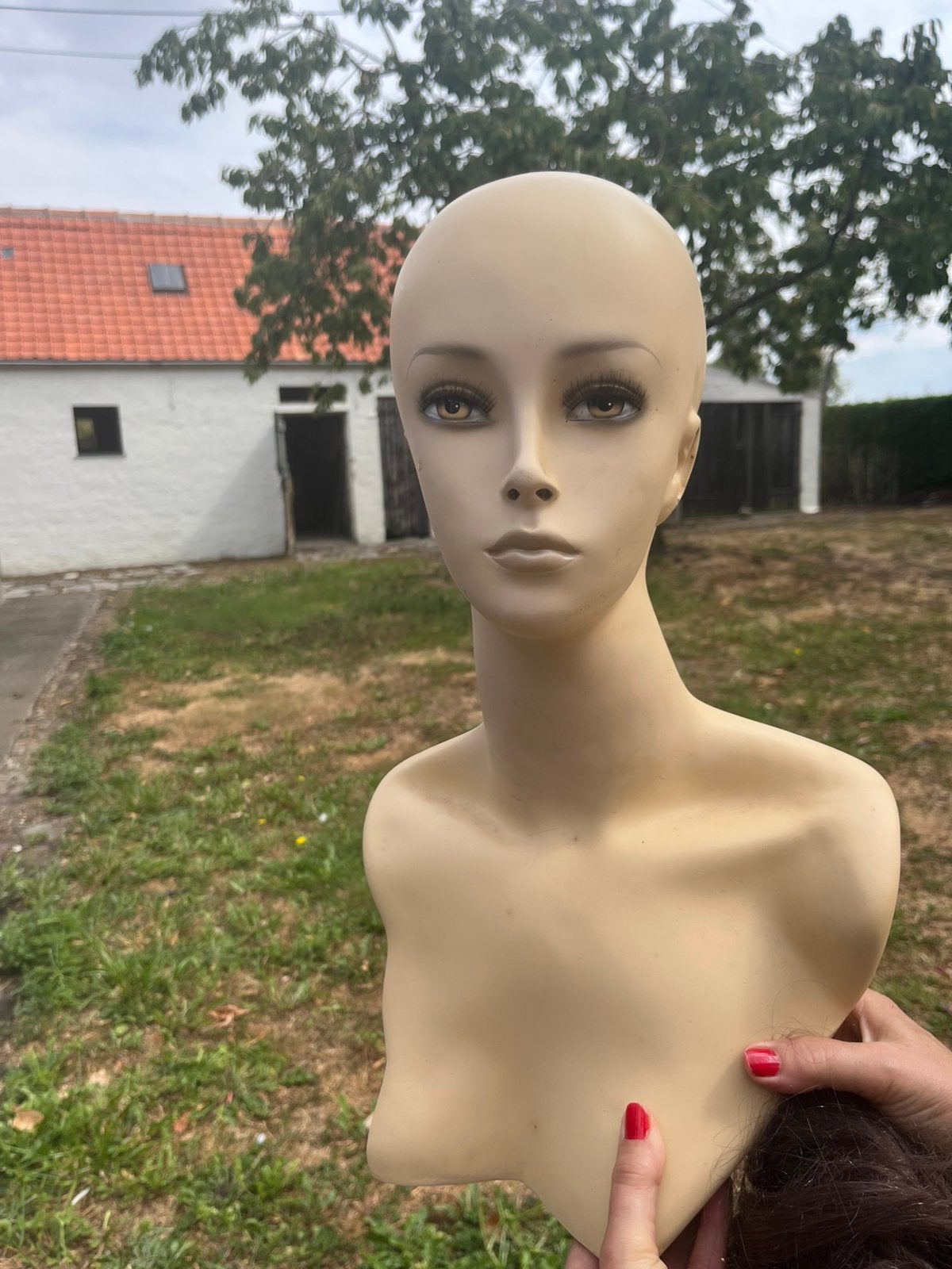 Vintage etalagepop- hoofd, Ophalen, Gebruikt