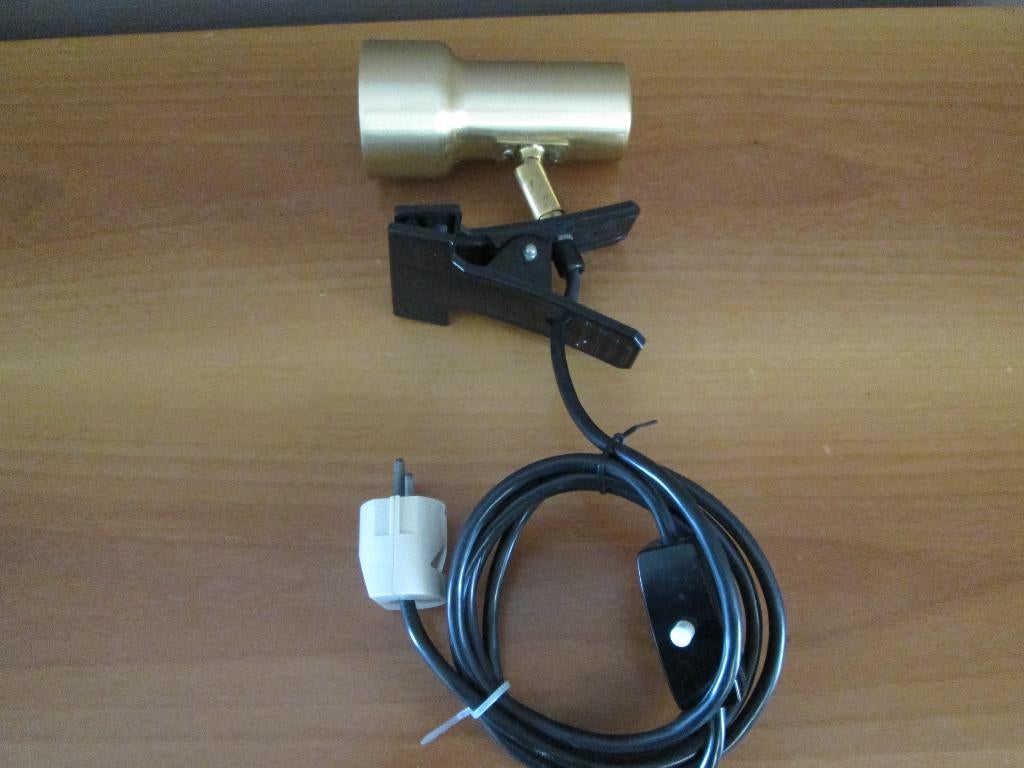 Klemlamp, Ophalen of Verzenden, Gebruikt, Metaal, Klassiek