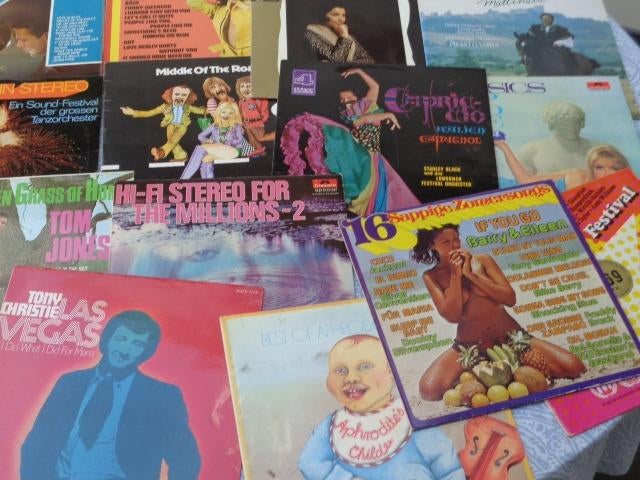 Groot Lot LP's, Cd's en Dvd's, Ophalen, Inclusief binnenhoes, Overige genres, Overige formaten