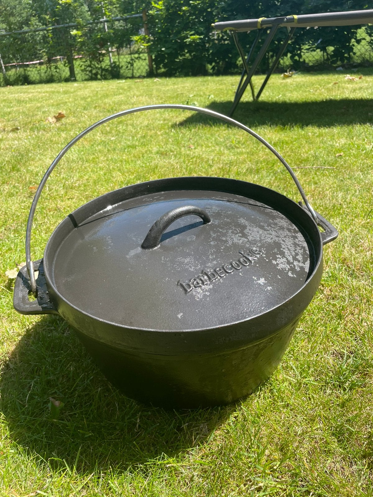 Dutch oven gietijzer 9l, Ophalen, Gebruikt