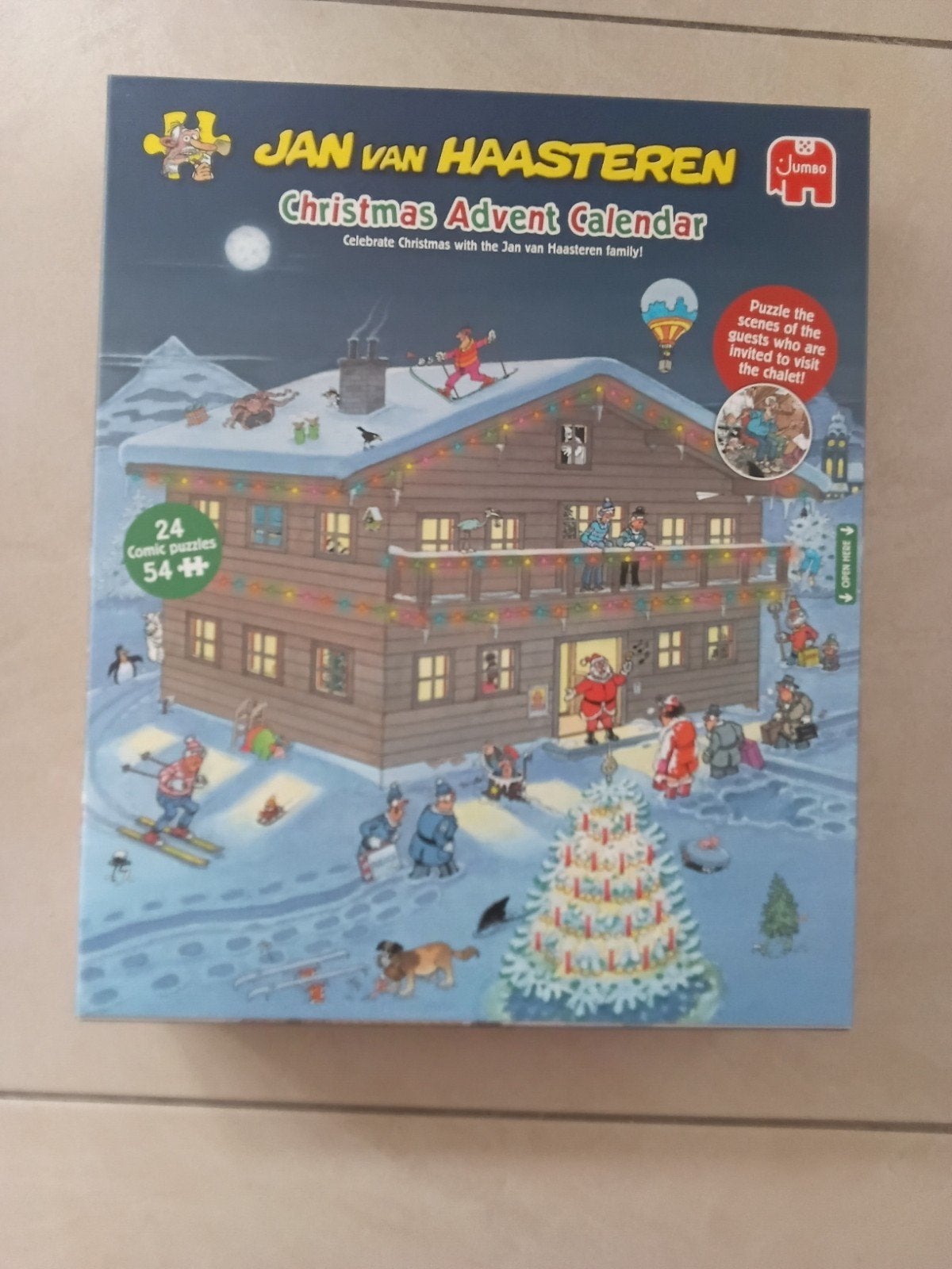 Jan van haasteren Christmas advents calender 24x54 st, Ophalen of Verzenden, Minder dan 500 stukjes, Zo goed als nieuw