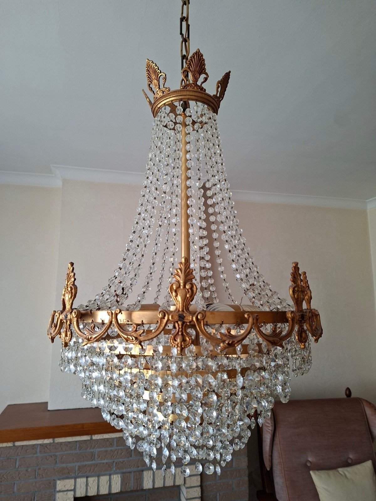 glazen luster, Ophalen