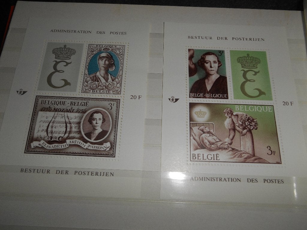 Lot de 2 feuillet Timbre Belge " reines", Timbres & Monnaies, Enlèvement ou Envoi