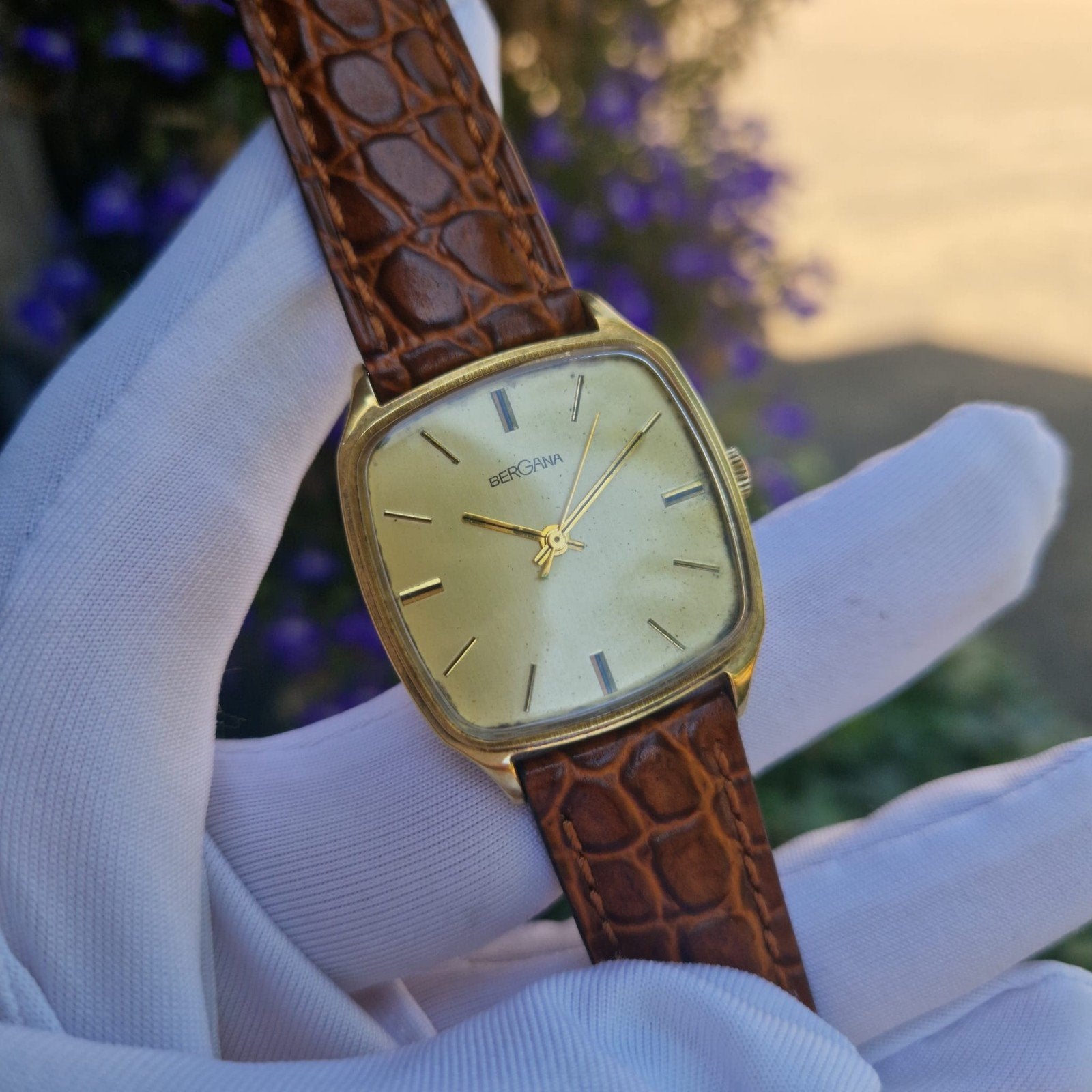 Bergana 14k Gouden horloge Vintage opwindbaar, Bijoux, Sacs & Beauté, Montres | Anciennes | Antiquités, Enlèvement ou Envoi