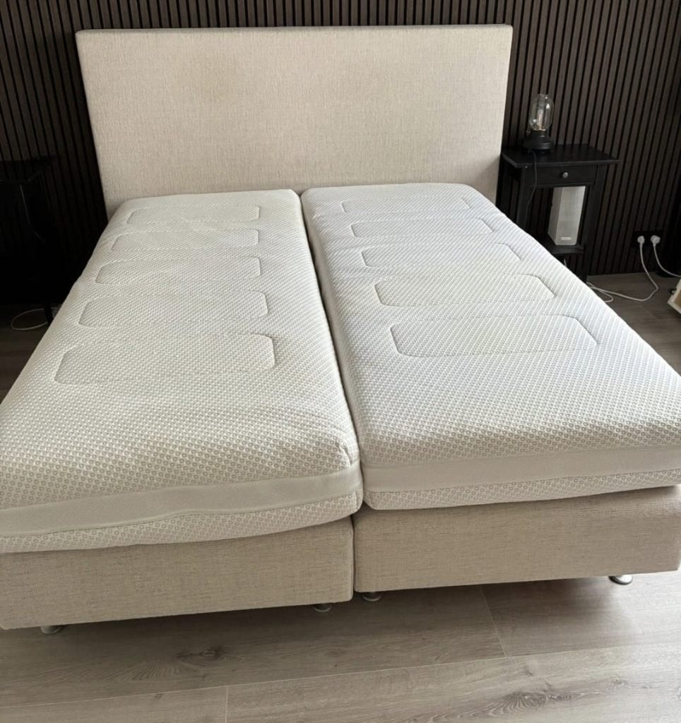 Bezorging is mogelijk 160x200 zgan complete boxspring bed, Ophalen of Verzenden, Zo goed als nieuw, 200 cm, 160 cm