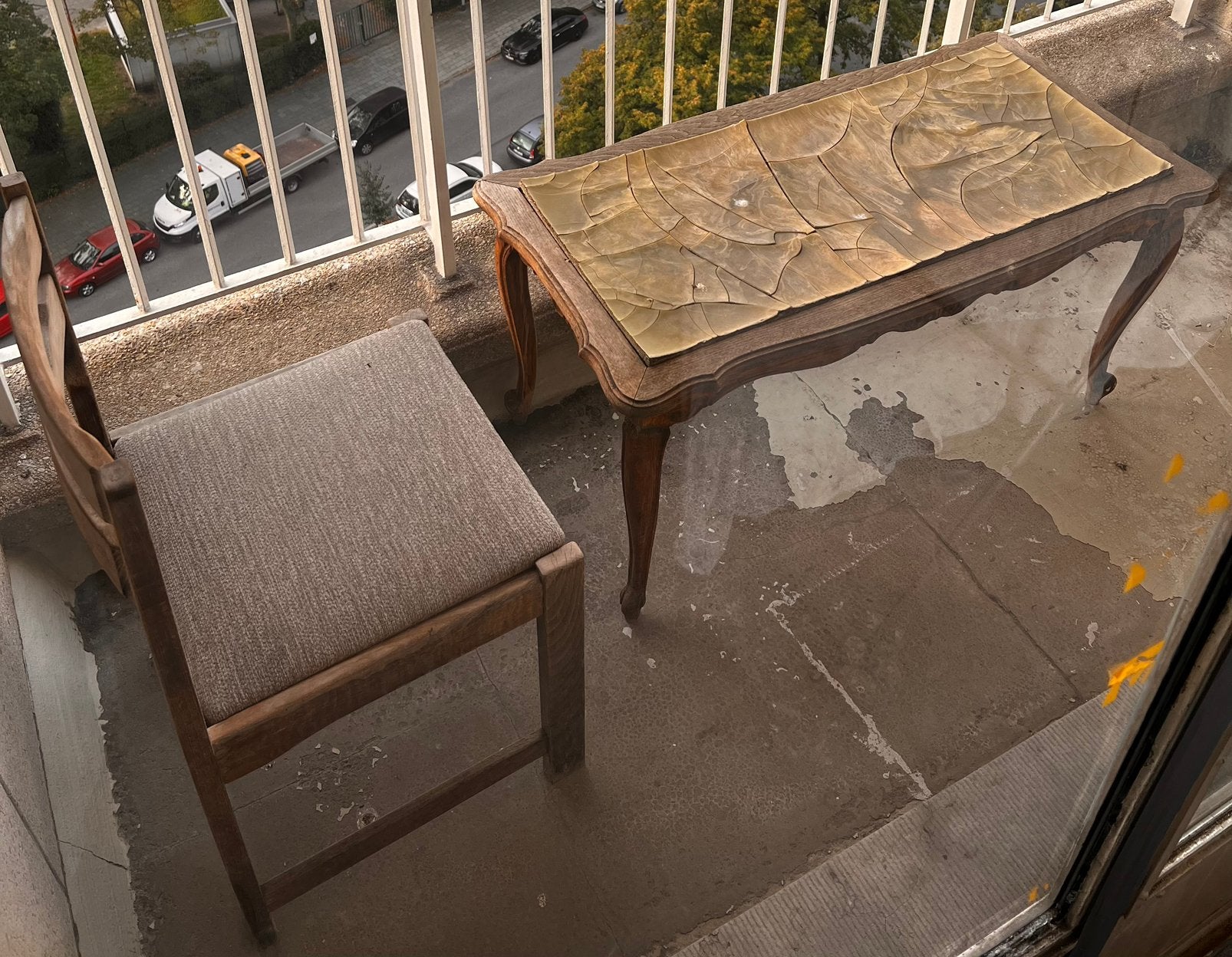 Tafel en stoel Gratis, Tuin en Terras, Ophalen, Gebruikt, Stoel