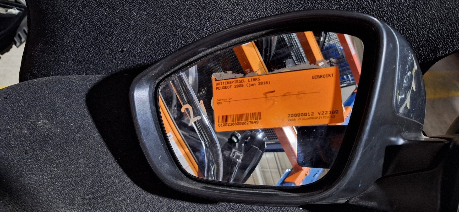 Peugeot 2008 Buitenspiegel Links Grijs met Knipperlicht (201, -, Utilisé, -, -