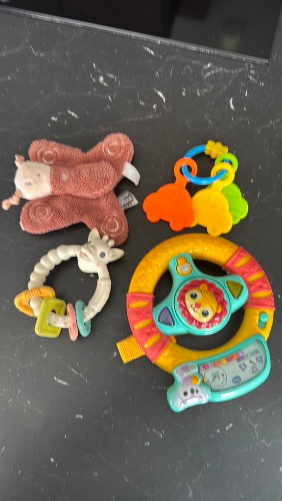 Bijtring-rammelaar-muziekstuur-knuffel, Ophalen, Zo goed als nieuw, Rammelaar