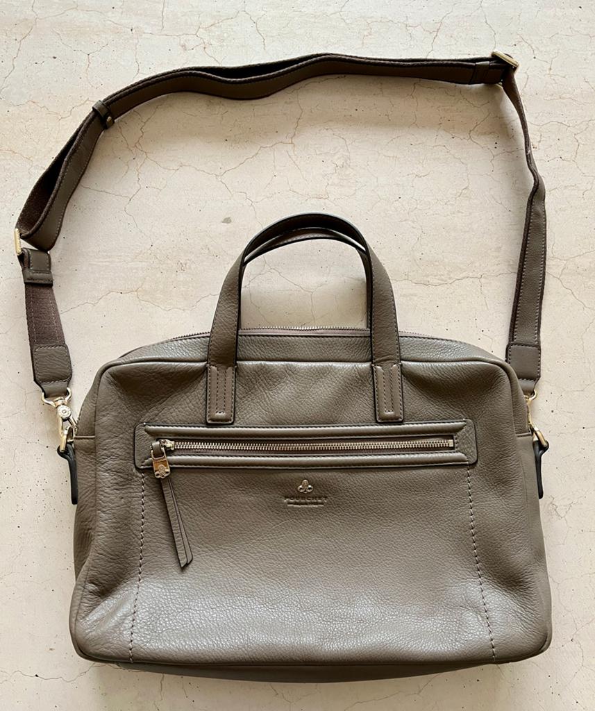 Laptoptas Pourchet Taupe, Computers en Software, Laptoptassen, Ophalen, Zo goed als nieuw