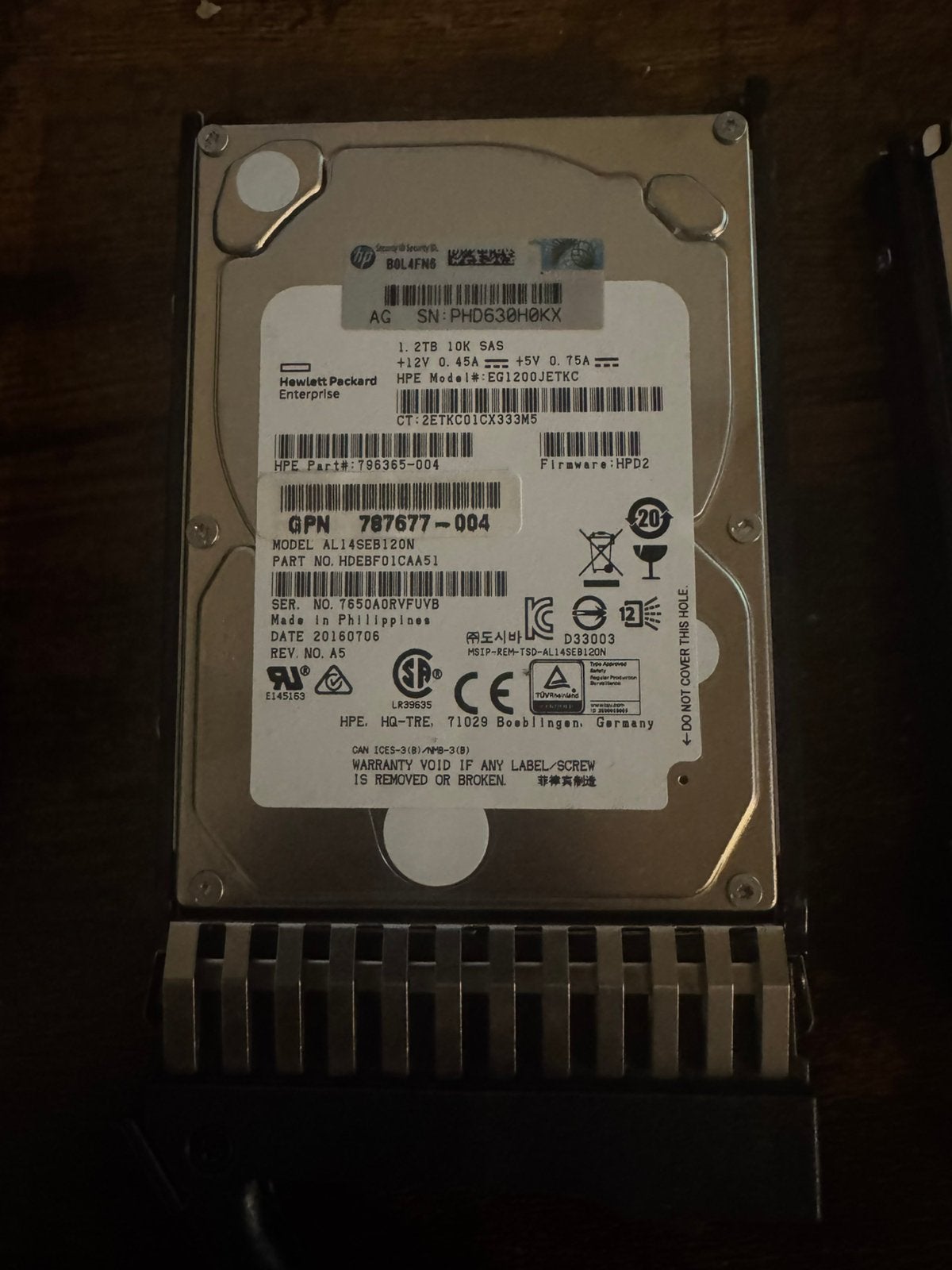 2TB 10k SAS drives, Computers en Software, Harde schijven, Ophalen, Intern, 2TB, Gebruikt