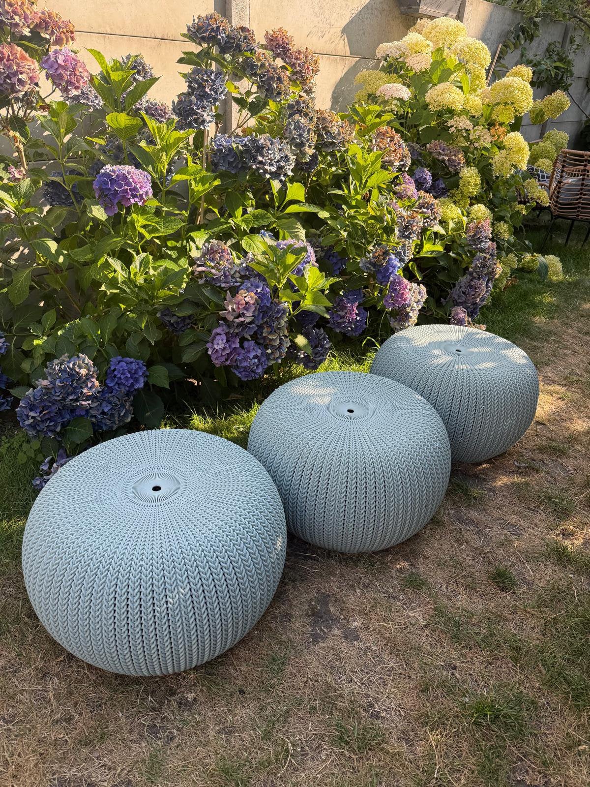 Poef in kunststof voor binnen en buiten, Enlèvement, Neuf, Synthétique