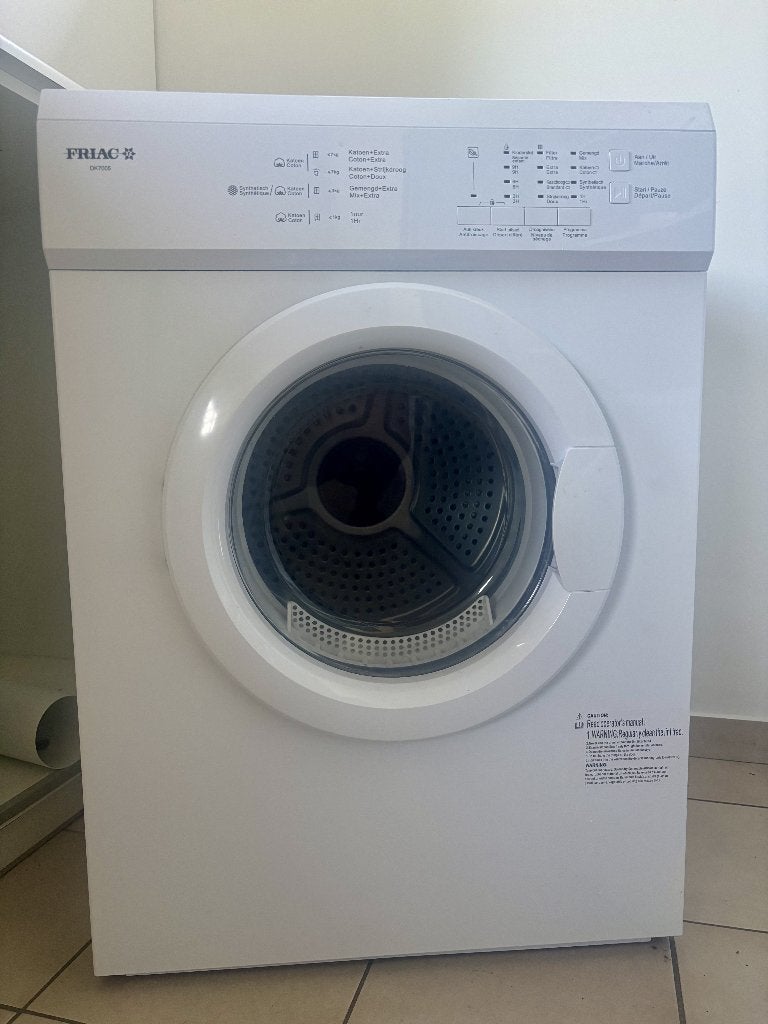 Friac wasdroger – 7kg vulgewicht – Eenvoudig en degelijk, Elektronische apparatuur, Ophalen, 6 tot 8 kg, Gebruikt, Voorlader