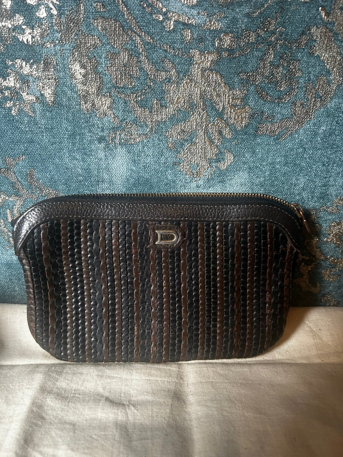 Authentiek Delvaux *** Toile de cuir  lederen Pochette, Handtassen en Accessoires, Ophalen of Verzenden, Zo goed als nieuw