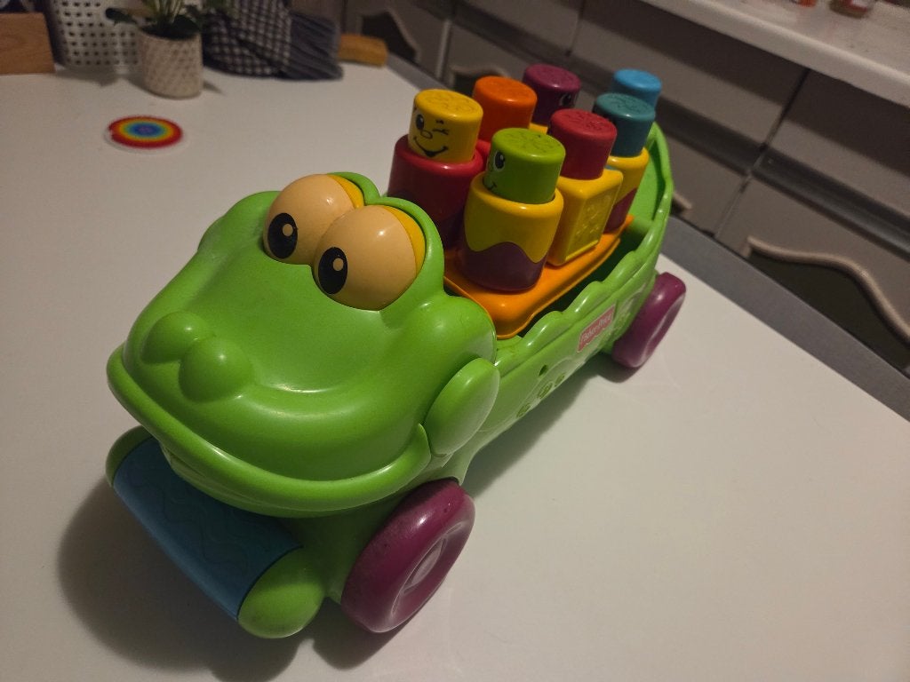 Fisher Price Rijdende Muziekkrokodil, Enfants & Bébés, Jouets | Fisher-Price, Enlèvement ou Envoi, Utilisé, Sonore