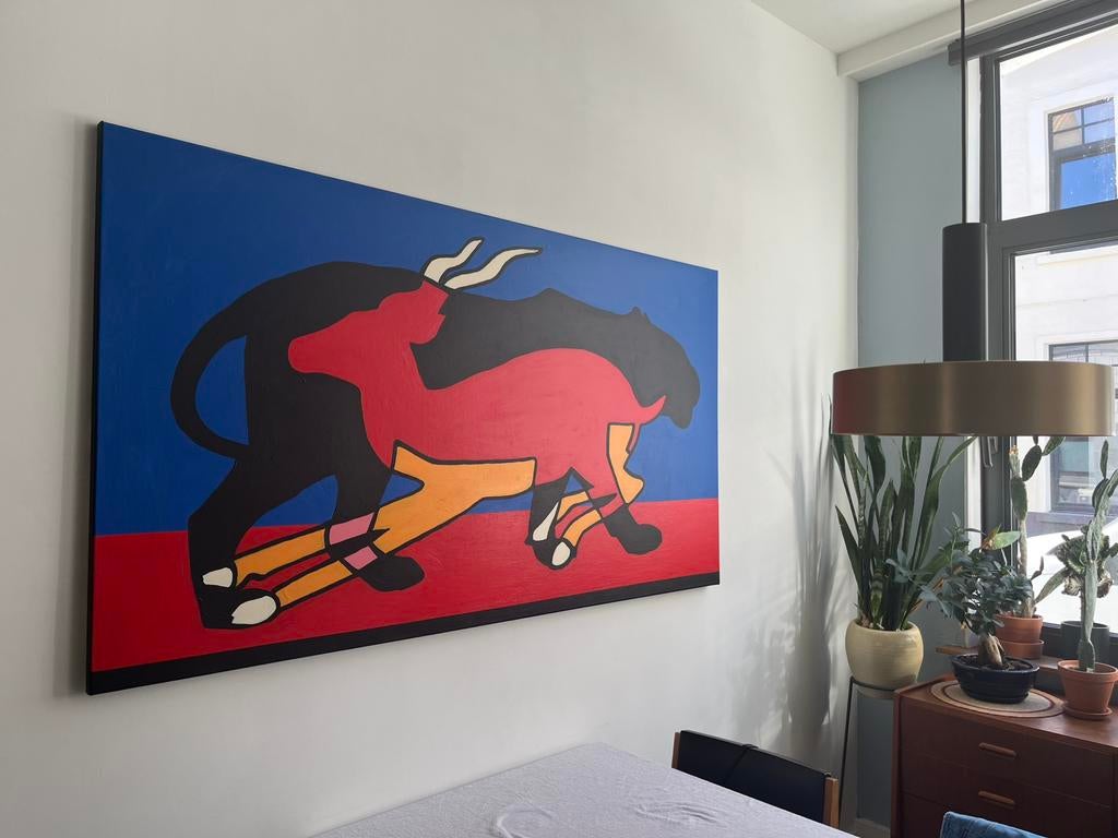 Acrylics on linnen, 180x100cm Studio Koevoet, Ophalen