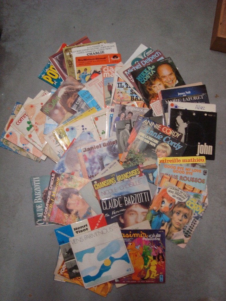 lot de 78 vinyles ( 33 & 45 tours ), Enlèvement, Utilisé