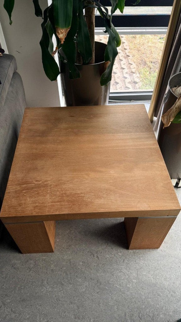 Bijzettafel van massief hout, Maison & Meubles, Tables | Tables d'appoint, Utilisé, Carré, 60 cm ou plus, 55 à 75 cm, Bois, Enlèvement