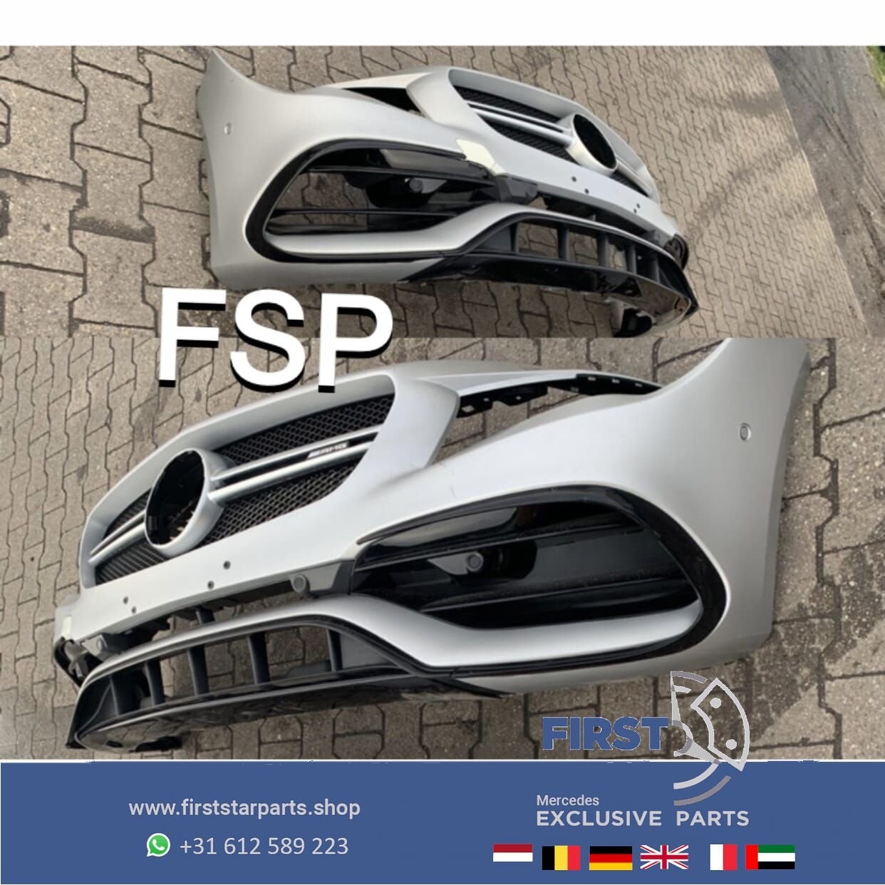 W117 CLA45 FACELIFT 45 AMG VOORBUMPER ZWART COMPLEET + AMG G, Gebruikt, -, Voor, Ophalen of Verzenden