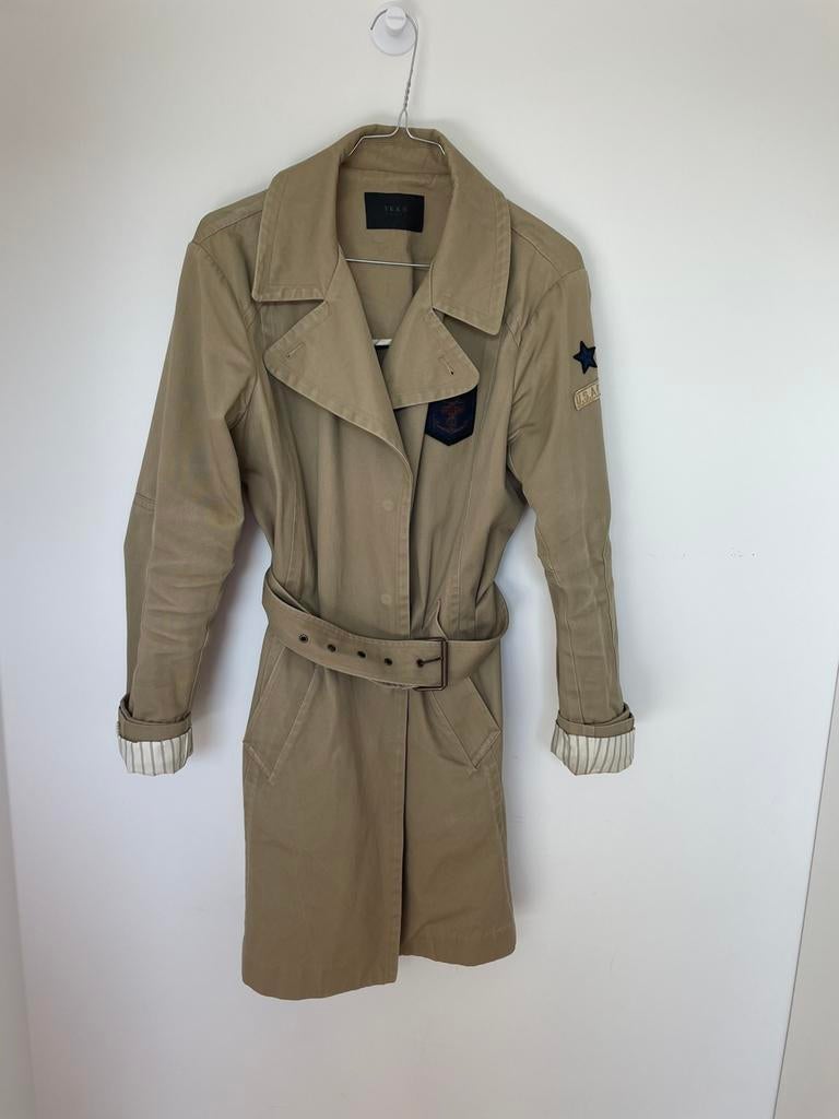 Trench-coat IKKS S, Enlèvement ou Envoi, Comme neuf, Taille 36 (S), Beige
