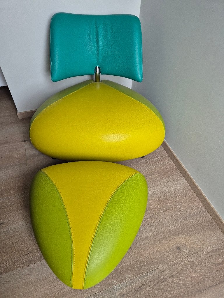 Leolux Pallone Pa 'Andy' avec pouf, Enlèvement, Neuf, Une personne, Cuir