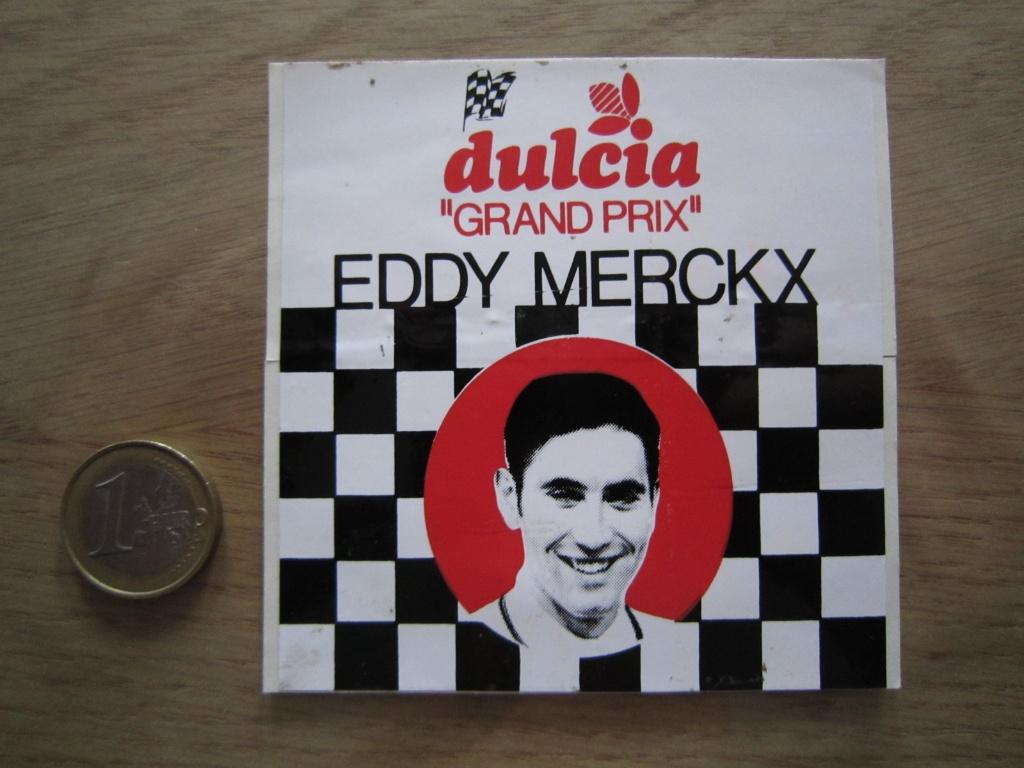 Retro/vintage sticker - wielrennen Eddy Merckx 1, Verzamelen, Ophalen of Verzenden, Zo goed als nieuw, Sport