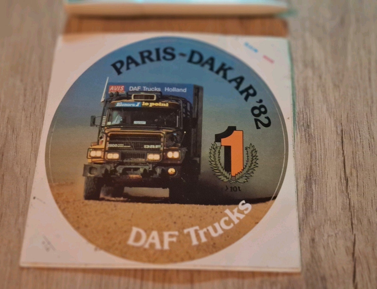 Autocollant ancien DAF truck Paris Dakar 1982, Enlèvement ou Envoi, Comme neuf, Voiture ou Moto