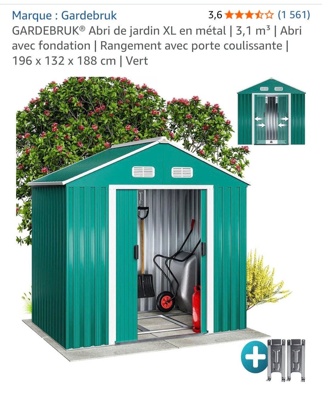 abri de jardin, Enlèvement