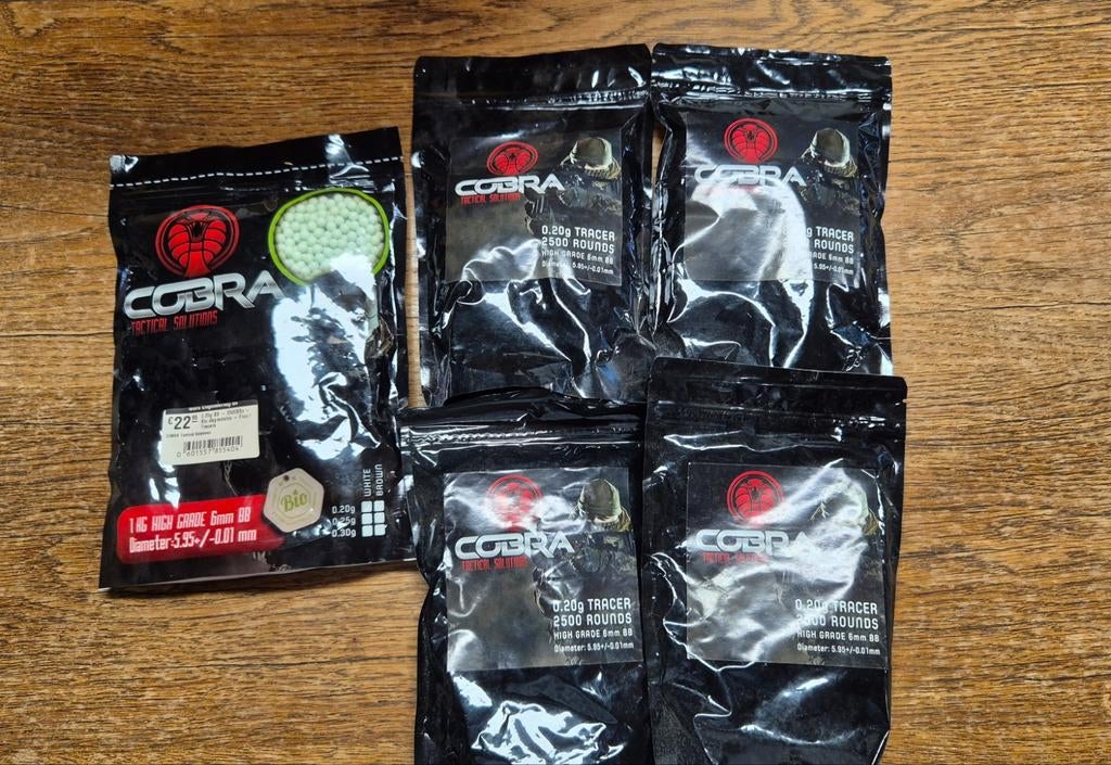 5 zakken 0,20g bio bbs tracer, Ophalen of Verzenden