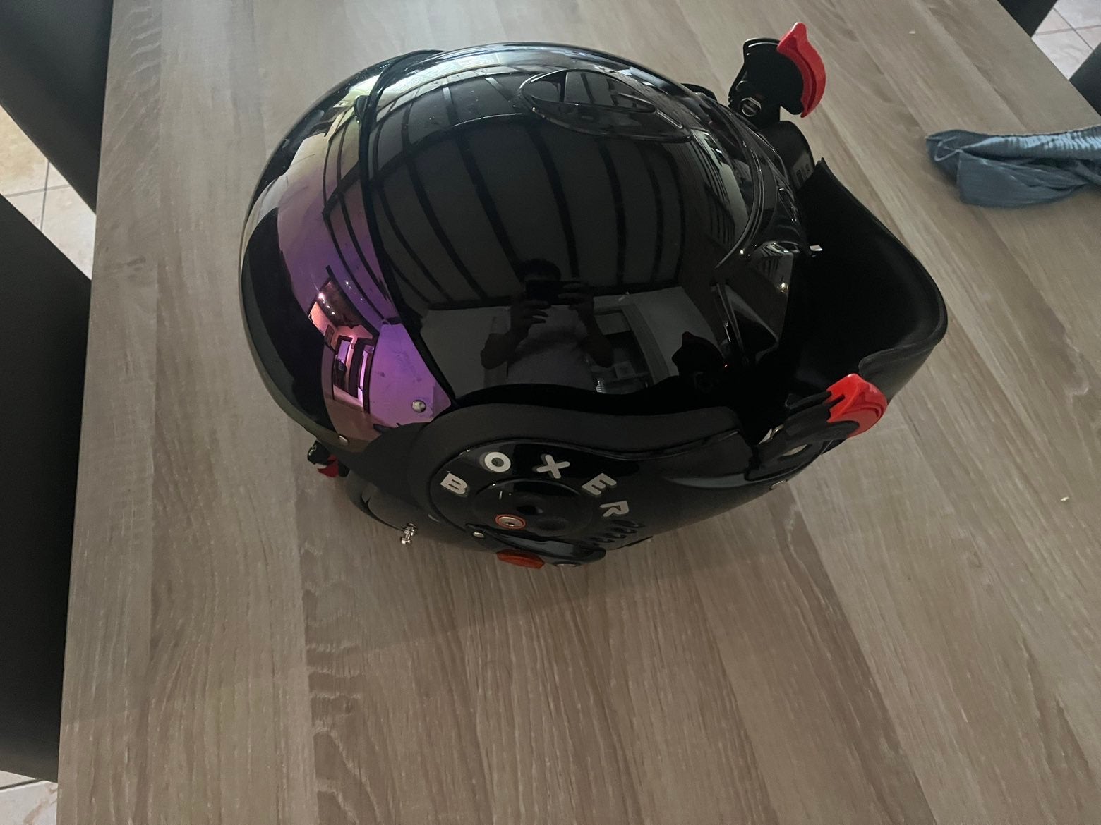 ROOF Boxer Systeemhelm Zwart + Iridium Vizier | Nieuwstaat, Motos, Vêtements | Casques de moto, Casque système, Enlèvement