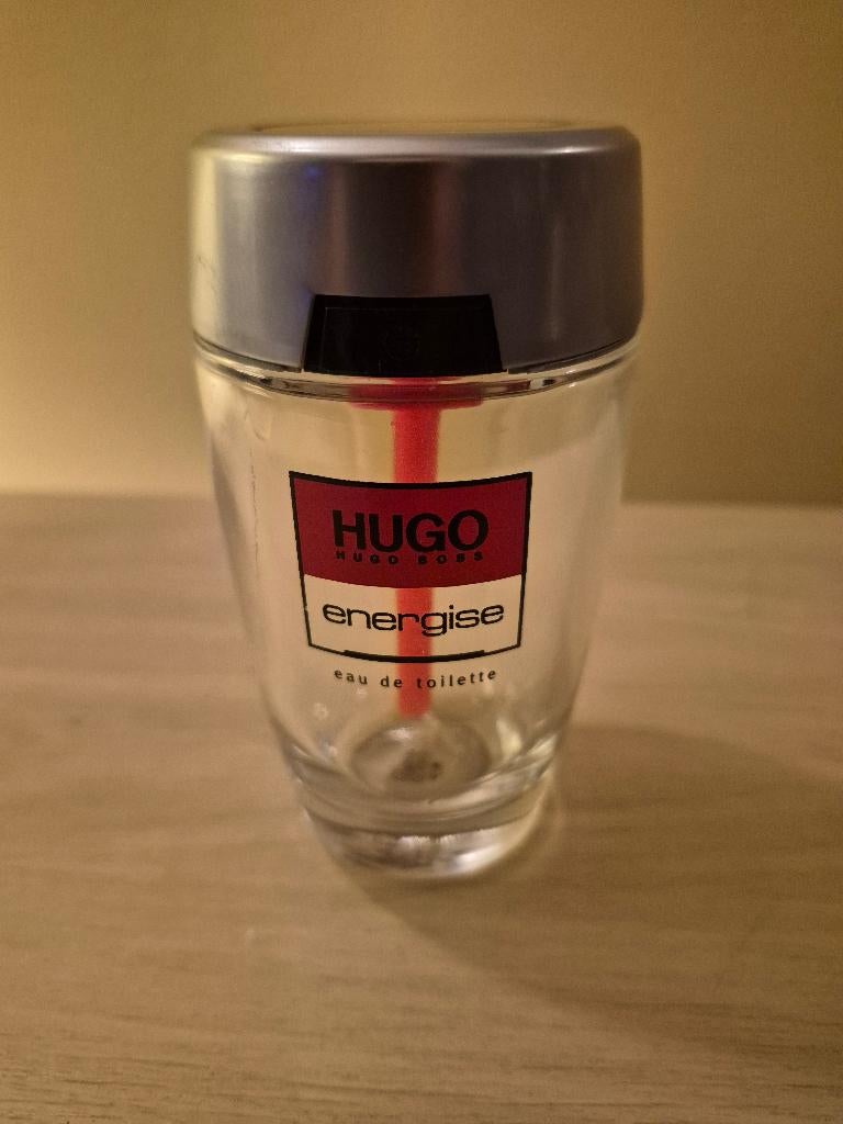 Een lege Hugo Boss parfumfles van 75 ml geeft energie, Ophalen of Verzenden, Gebruikt, Parfumfles