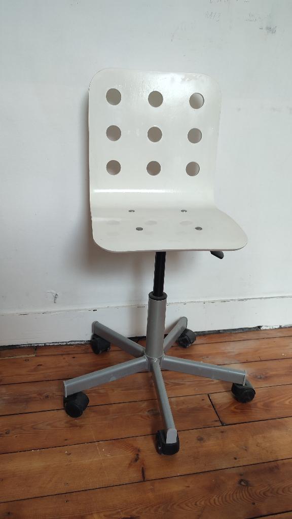 chaise de bureau enfant Ikea, Métal, Enlèvement, Utilisé, Blanc