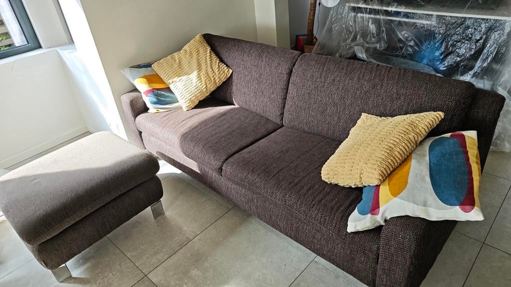 W. Schillig zetel + poef – kwalitatief & stevig (206 cm), Ophalen