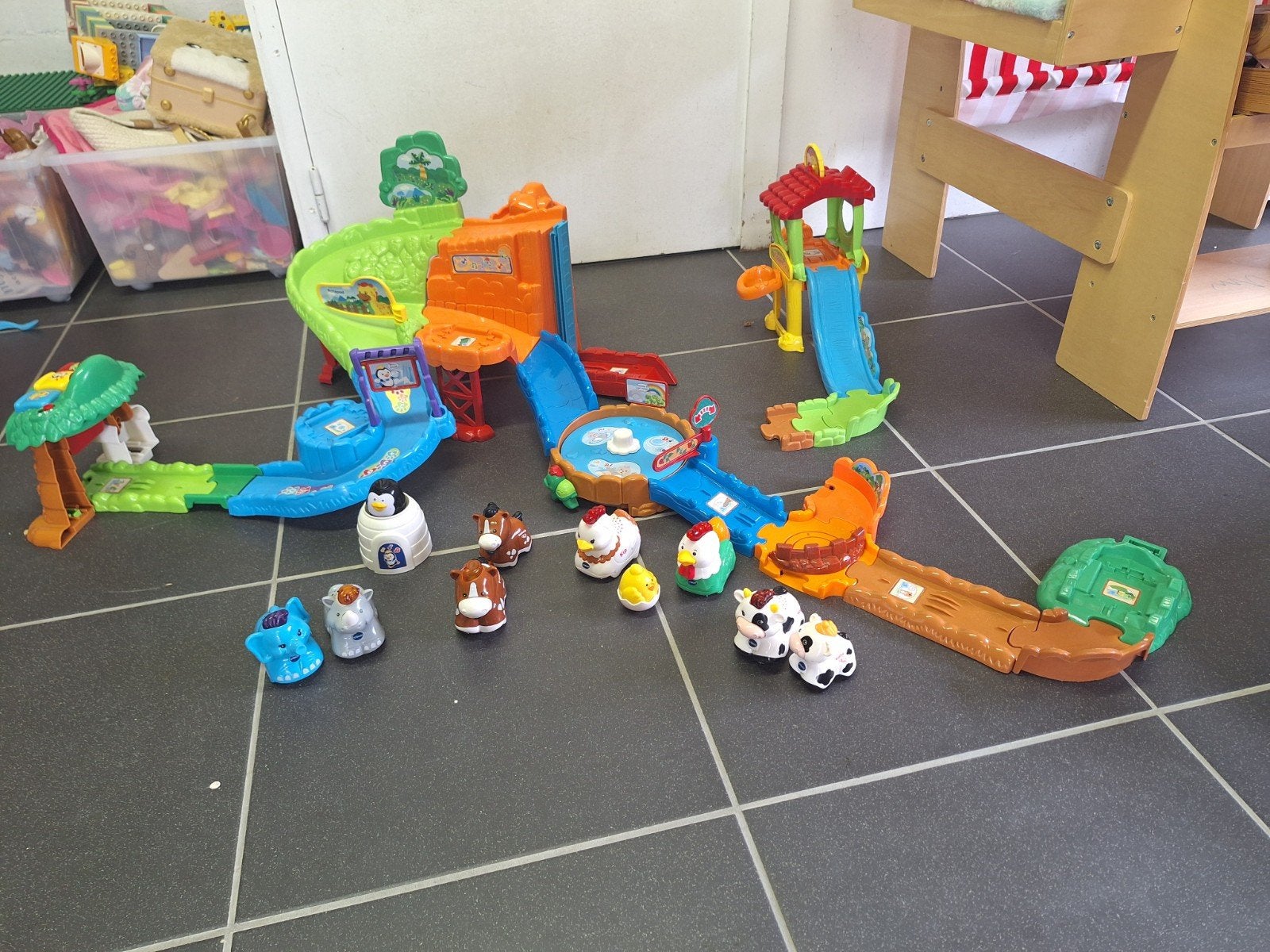 vtech zoef zoef boerderijdieren + kippenhok, Kinderen en Baby's, Ophalen, Gebruikt