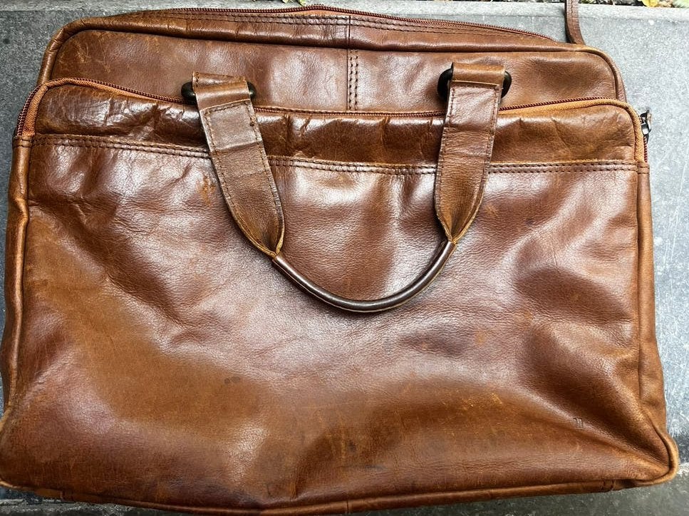 Laptoptas Manfield, Computers en Software, Laptoptassen, Ophalen, Meerdere vakken, Gebruikt, Bruin