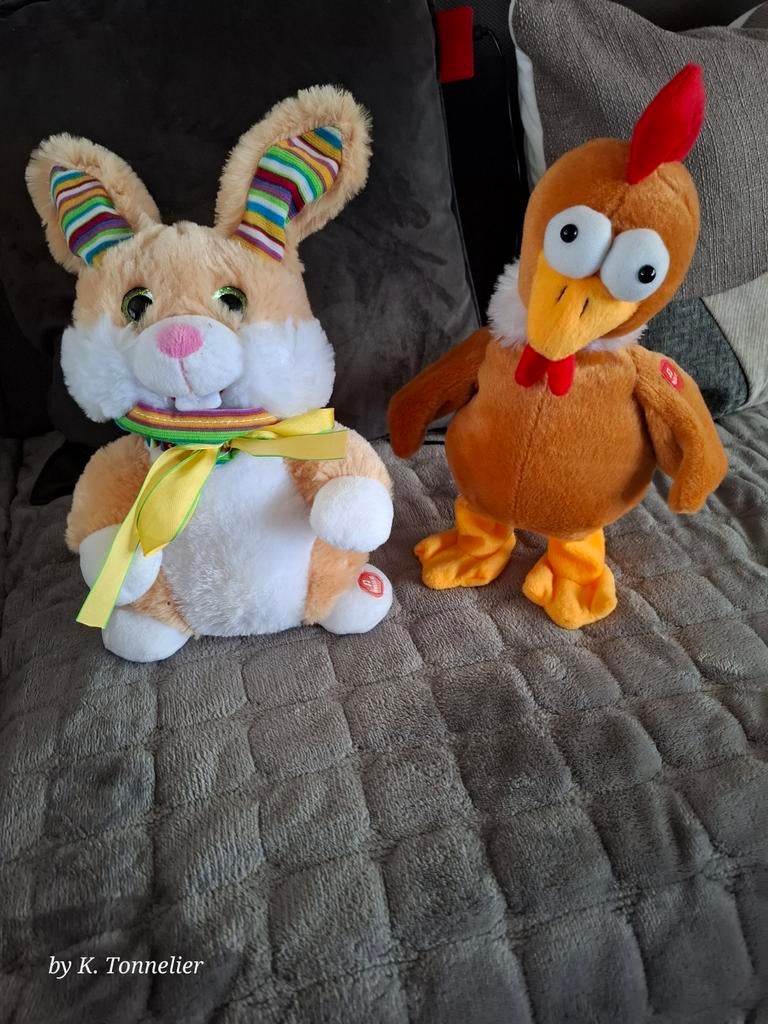 2 zingende paasdieren, Ophalen