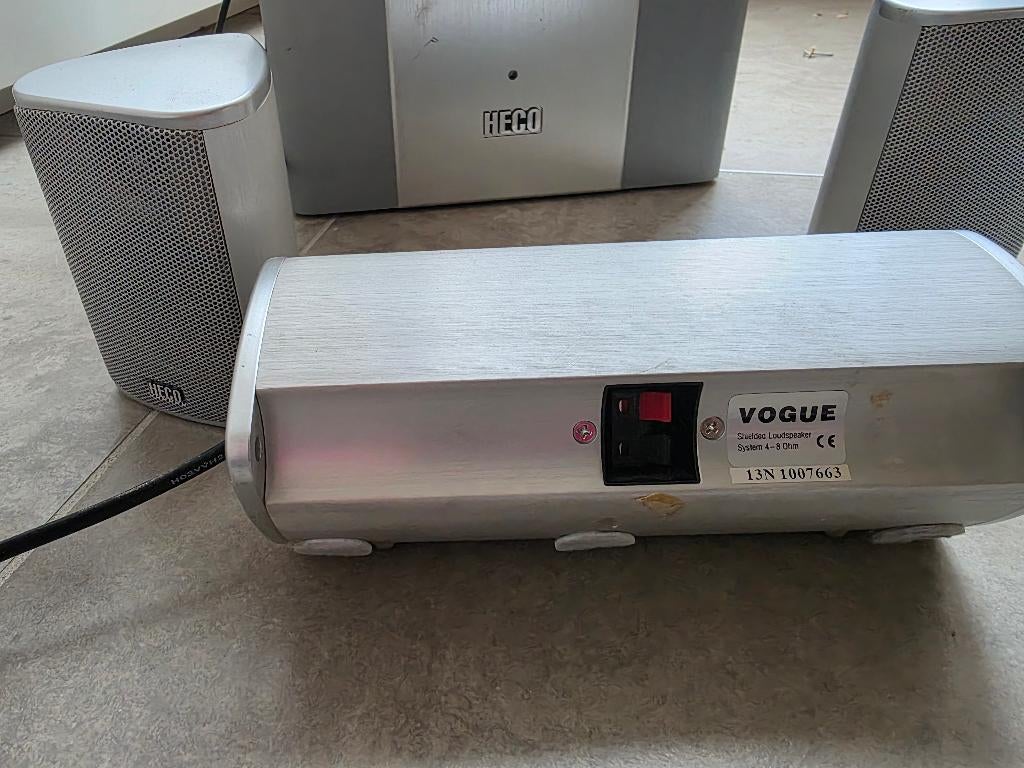 Surround versterker en 5.1 boxen ,Philips en Hec0, Autres marques, 60 à 120 watts, Enlèvement, Utilisé