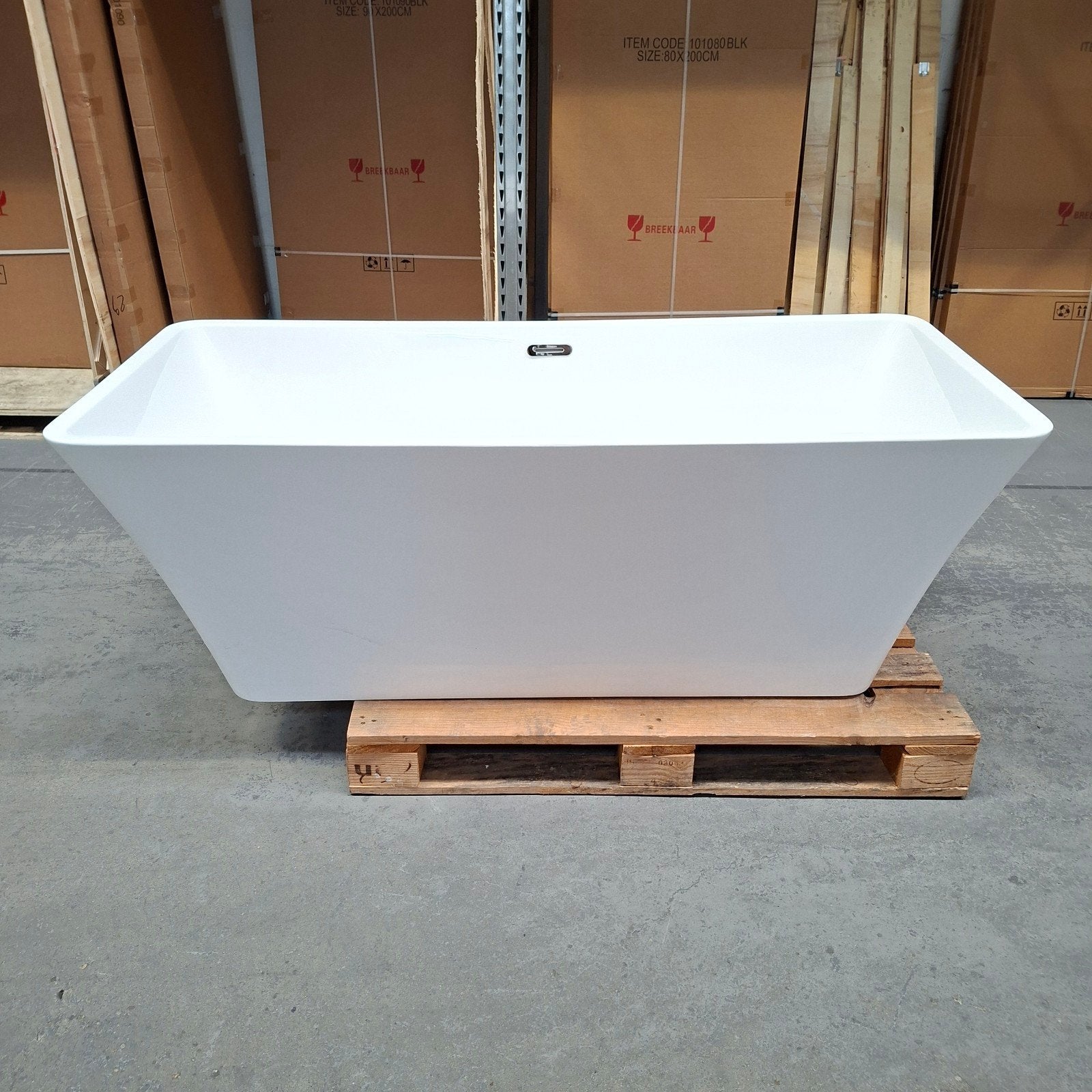 OP=OP Rechthoek ligbad 170x76x59cm glans wit nr541, Ophalen of Verzenden, Nieuw, Wit