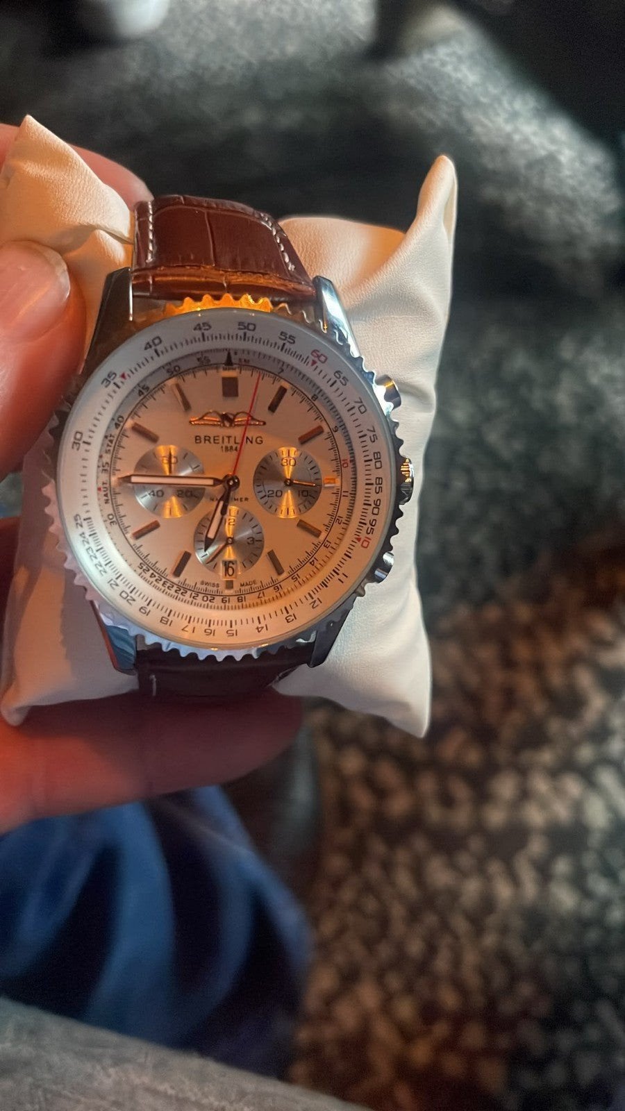 Breitling Navitimer B01 Chronograph 41, Enlèvement ou Envoi, Breitling, Cuir, Acier