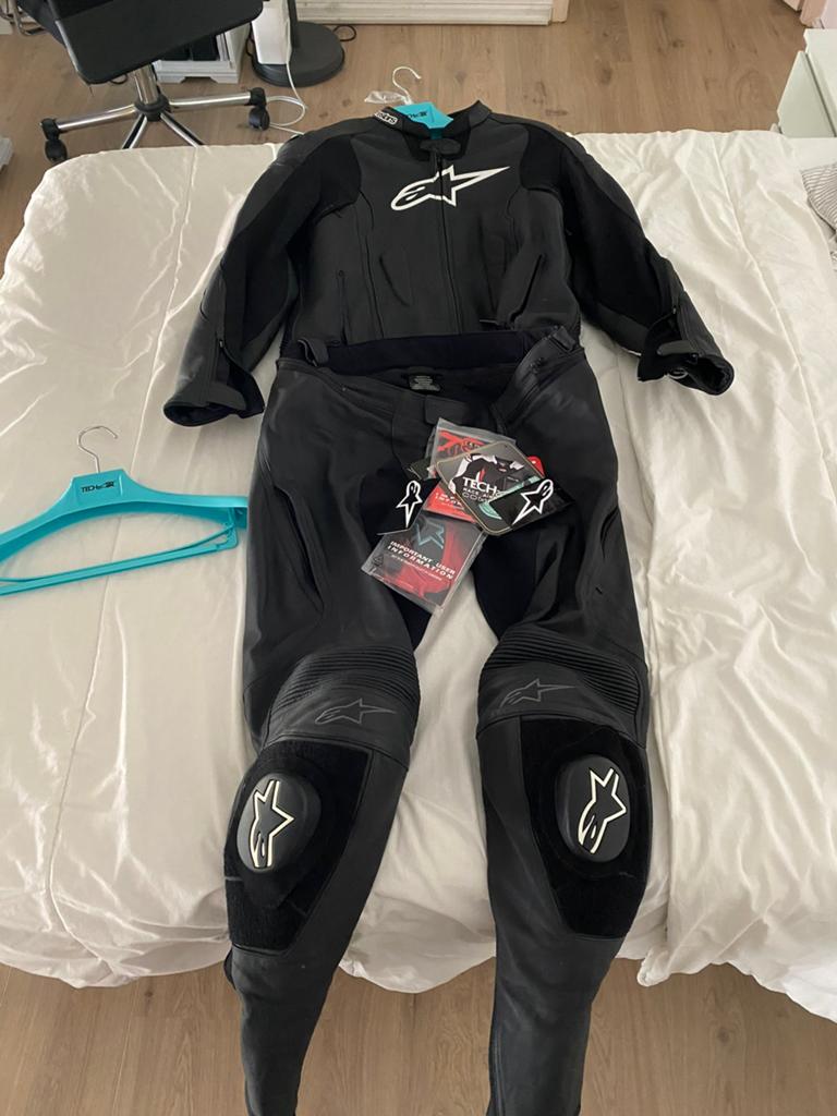 Alpinestars tweedelig motorpak, Motoren, Kleding | Motorkleding, Ophalen, Tweedehands, Heren, Jas | leer