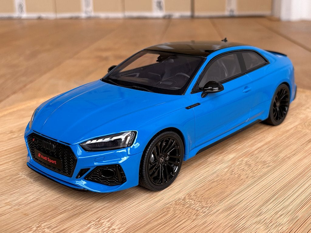 Audi RS5 (B9) Coupé blauw 1:18 GT Spirit GT311 nieuw in doos, Enlèvement ou Envoi, Neuf, Voiture, Autres marques