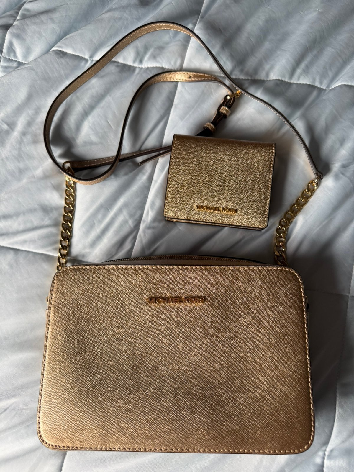 Michael Kors set, Handtassen en Accessoires, Tassen | Damestassen, Ophalen of Verzenden, Zo goed als nieuw