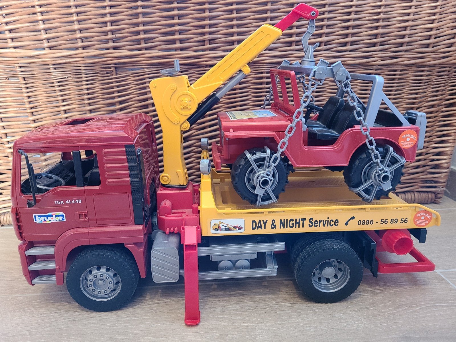 Bruder 02750 sleepwagen MAN, Enlèvement