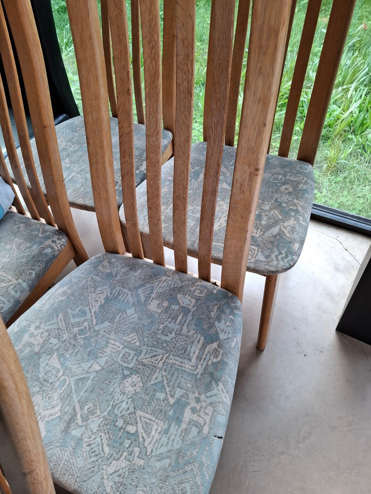 Tafel en 6 stoelen, Huis en Inrichting, Ophalen, Gebruikt, 200 cm of meer, 50 tot 100 cm