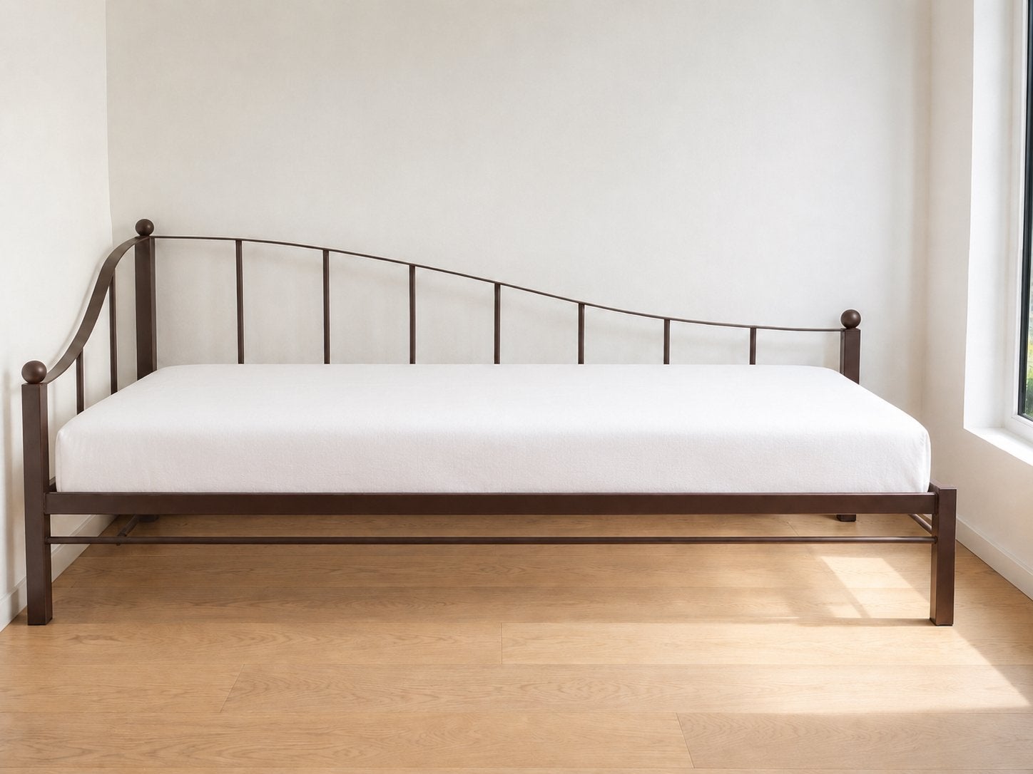 Lit 1 personne en fer forgé, Comme neuf, Enlèvement, Deux personnes, 200 cm