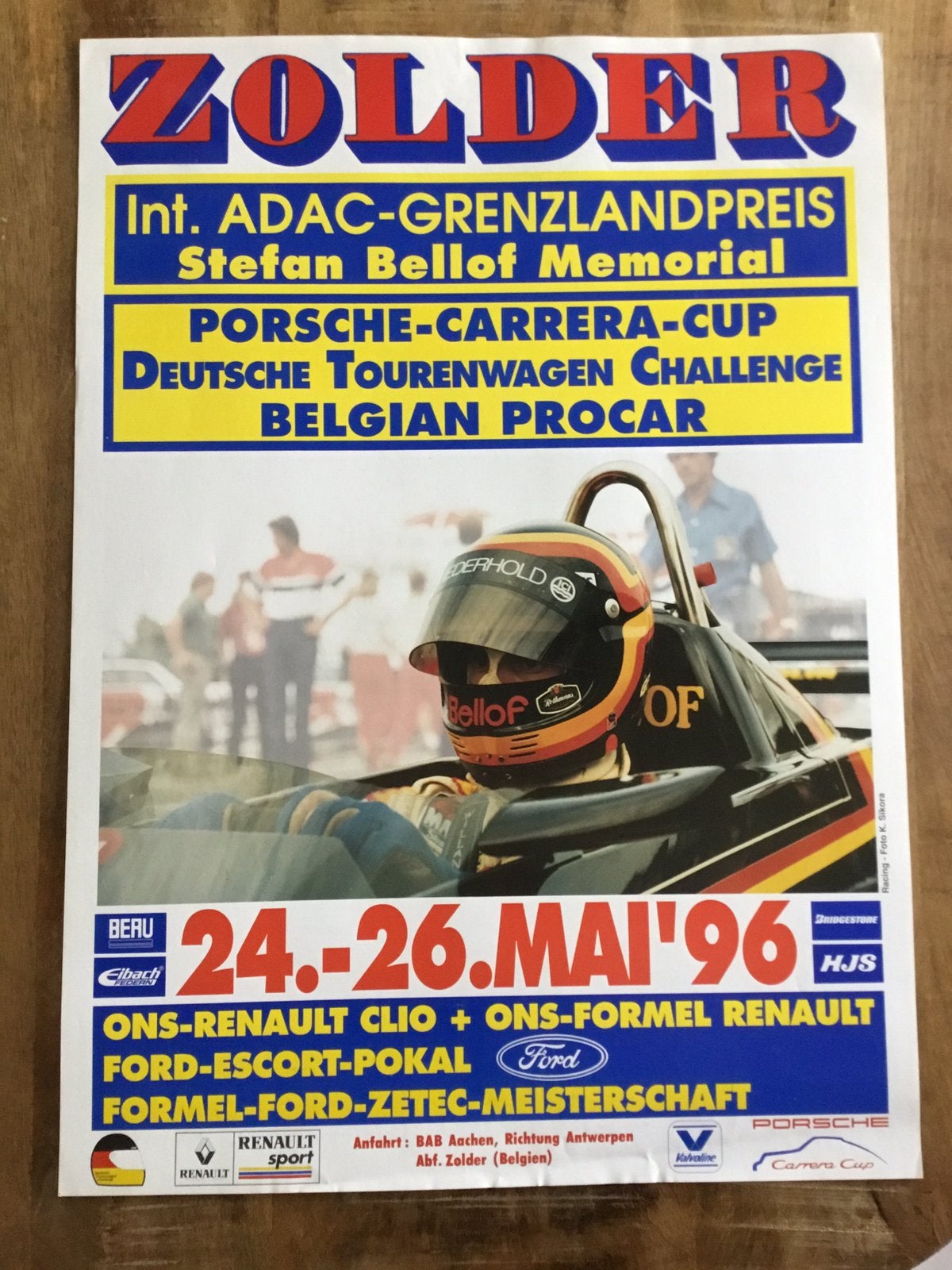 Affiche circuit zolder 1996, Ophalen of Verzenden, Zo goed als nieuw