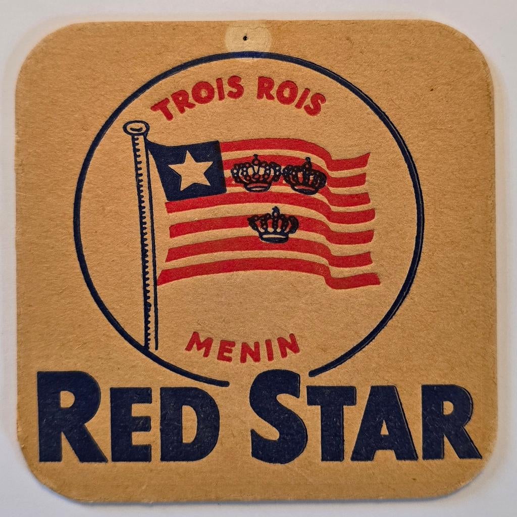 Red Star Bierviltje Bierdeckel Onderzetter, Ophalen of Verzenden, Gebruikt, Viltje(s)