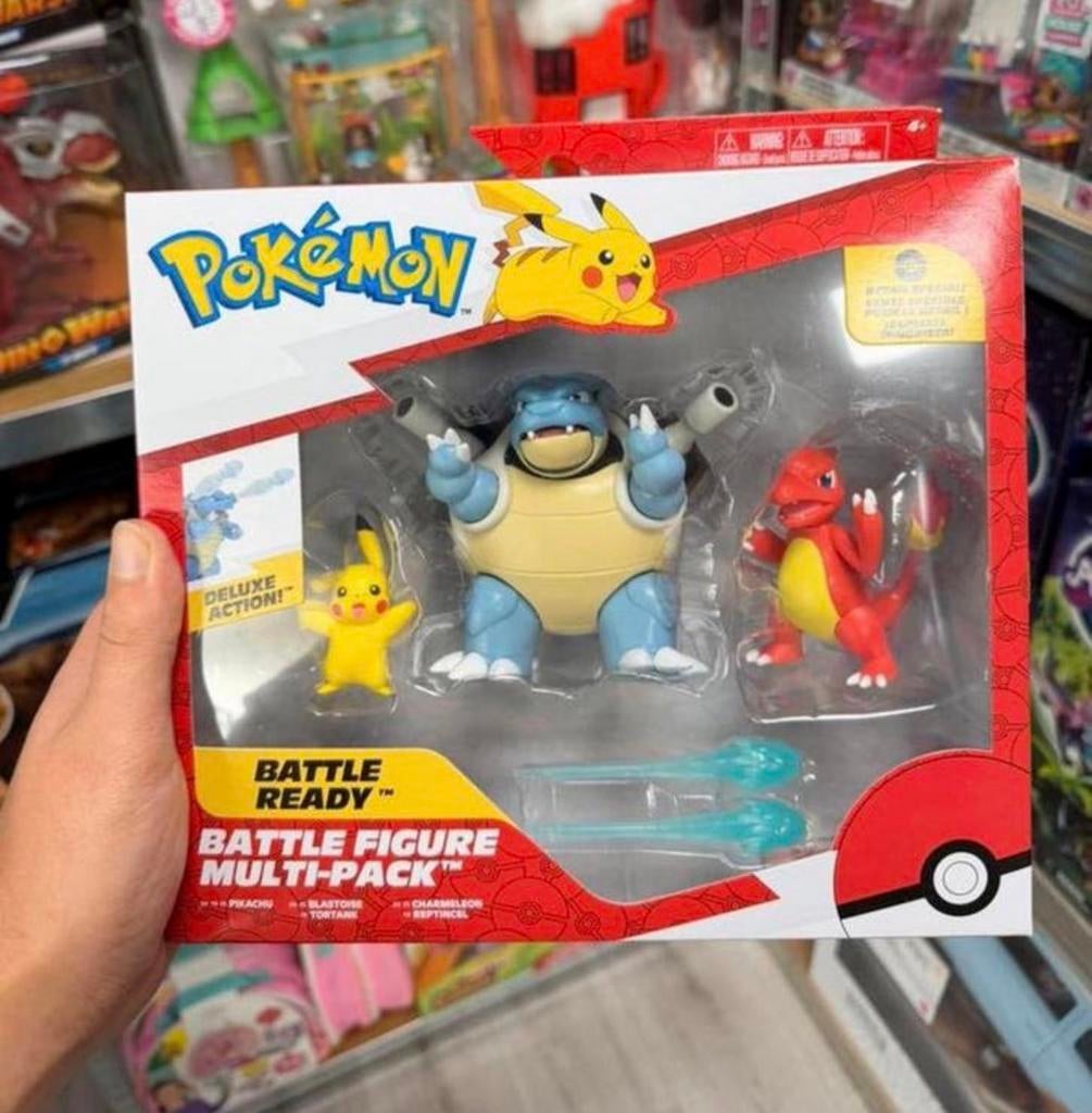 Pokemon battle figure multipack pikachu blastoise charmeleon, Kinderen en Baby's, Speelgoed | Actiefiguren, Nieuw, Ophalen of Verzenden